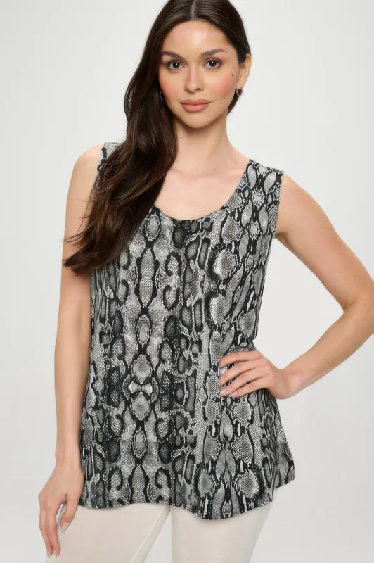 Hit Print Sleeveless Tank Top sold by Gigi Laurent