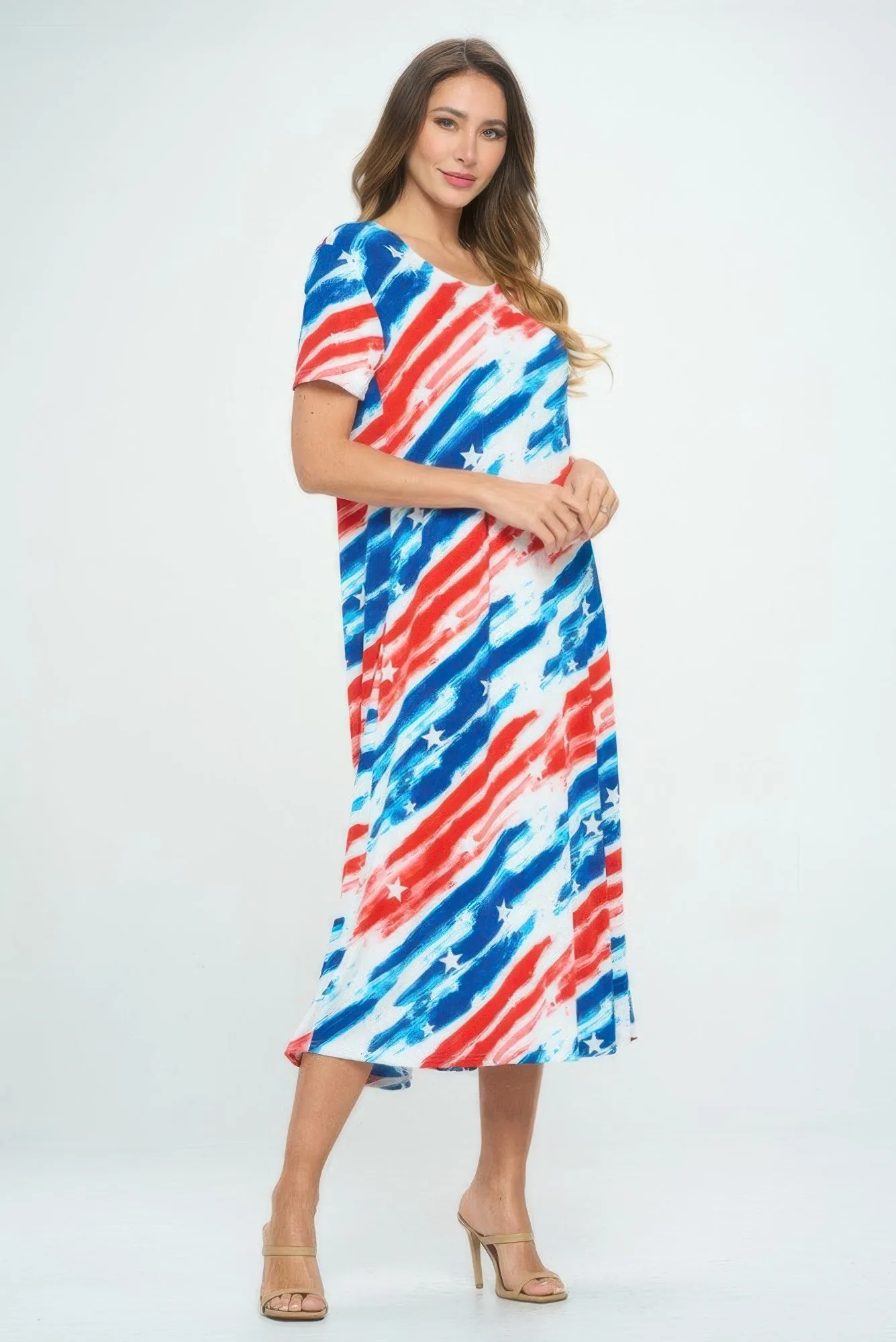 Plus Size Short Sleeve Bns Long Dress sold by Gigi Laurent product image thumbnail 3