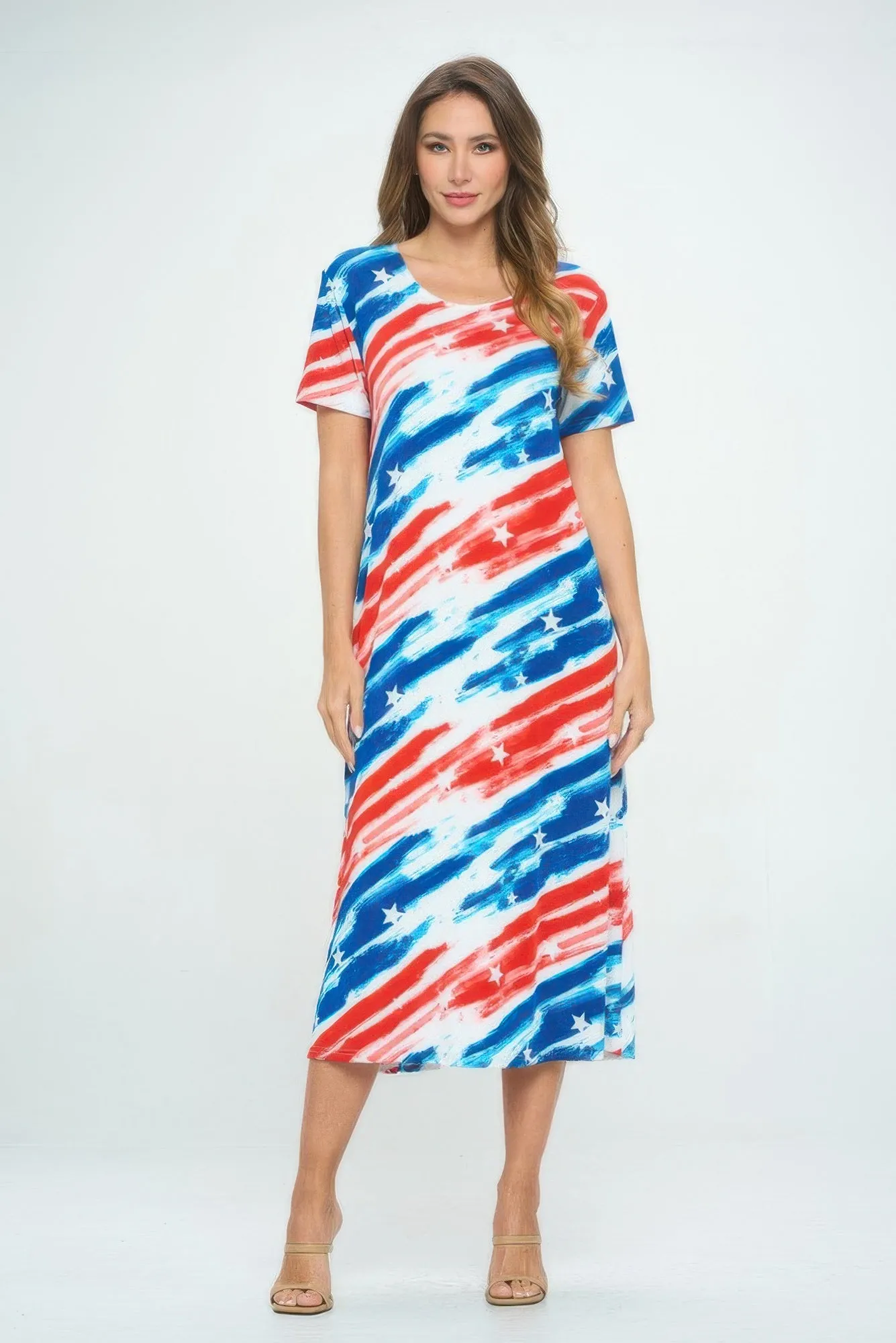 Plus Size Short Sleeve Bns Long Dress sold by Gigi Laurent product image thumbnail 4