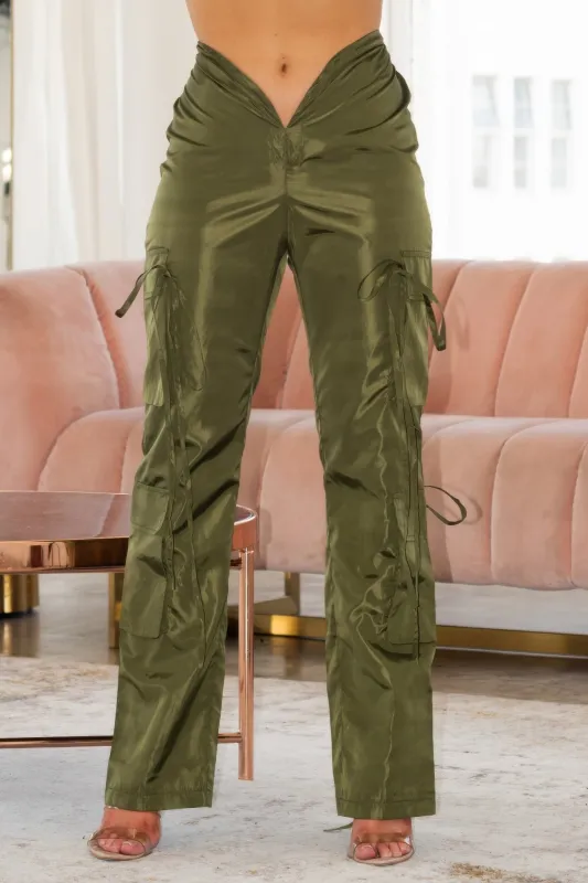 V Cut Cargo Pants sold by Gigi Laurent