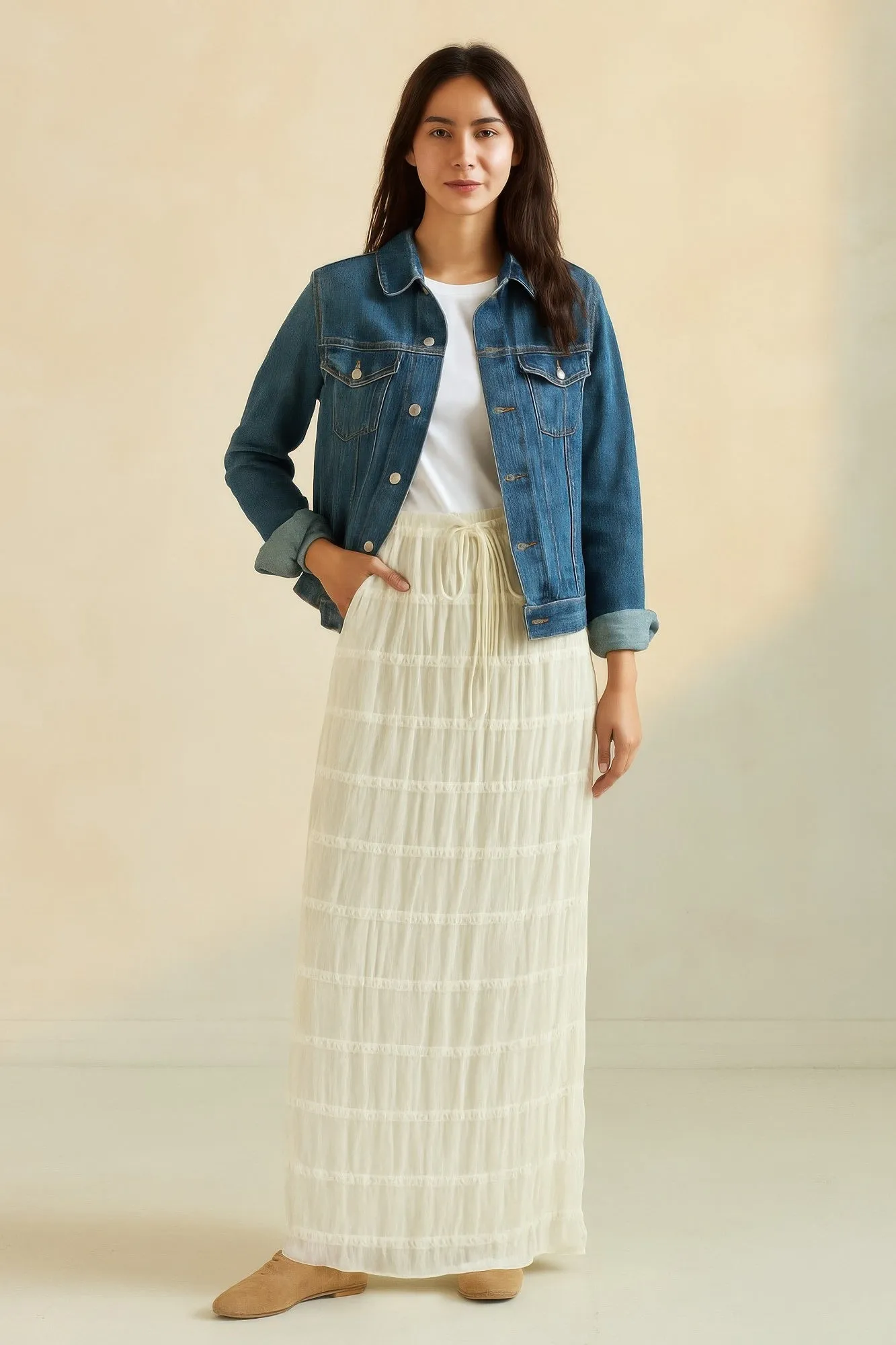 Sky Breeze Sheer Maxi Skirt sold by Gigi Laurent product image thumbnail 3