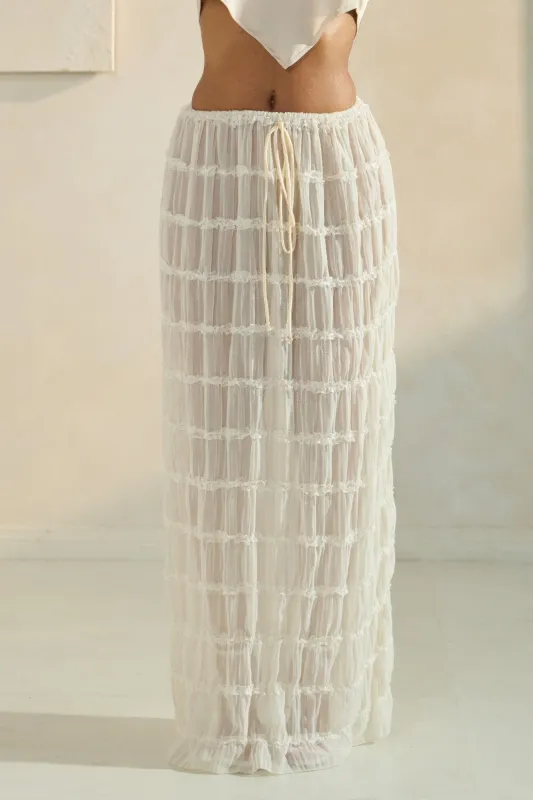 Sky Breeze Sheer Maxi Skirt sold by Gigi Laurent