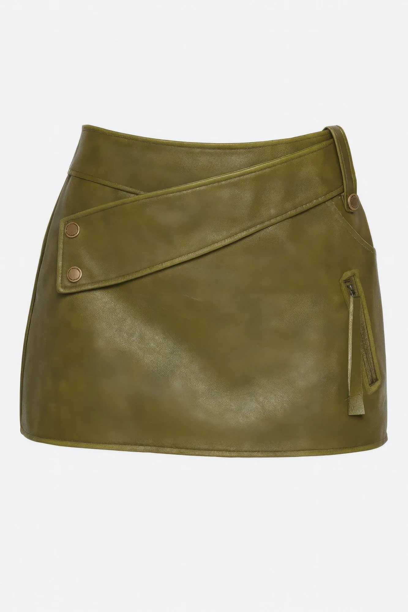 Faux Leather Strap Mini Skirt sold by Gigi Laurent