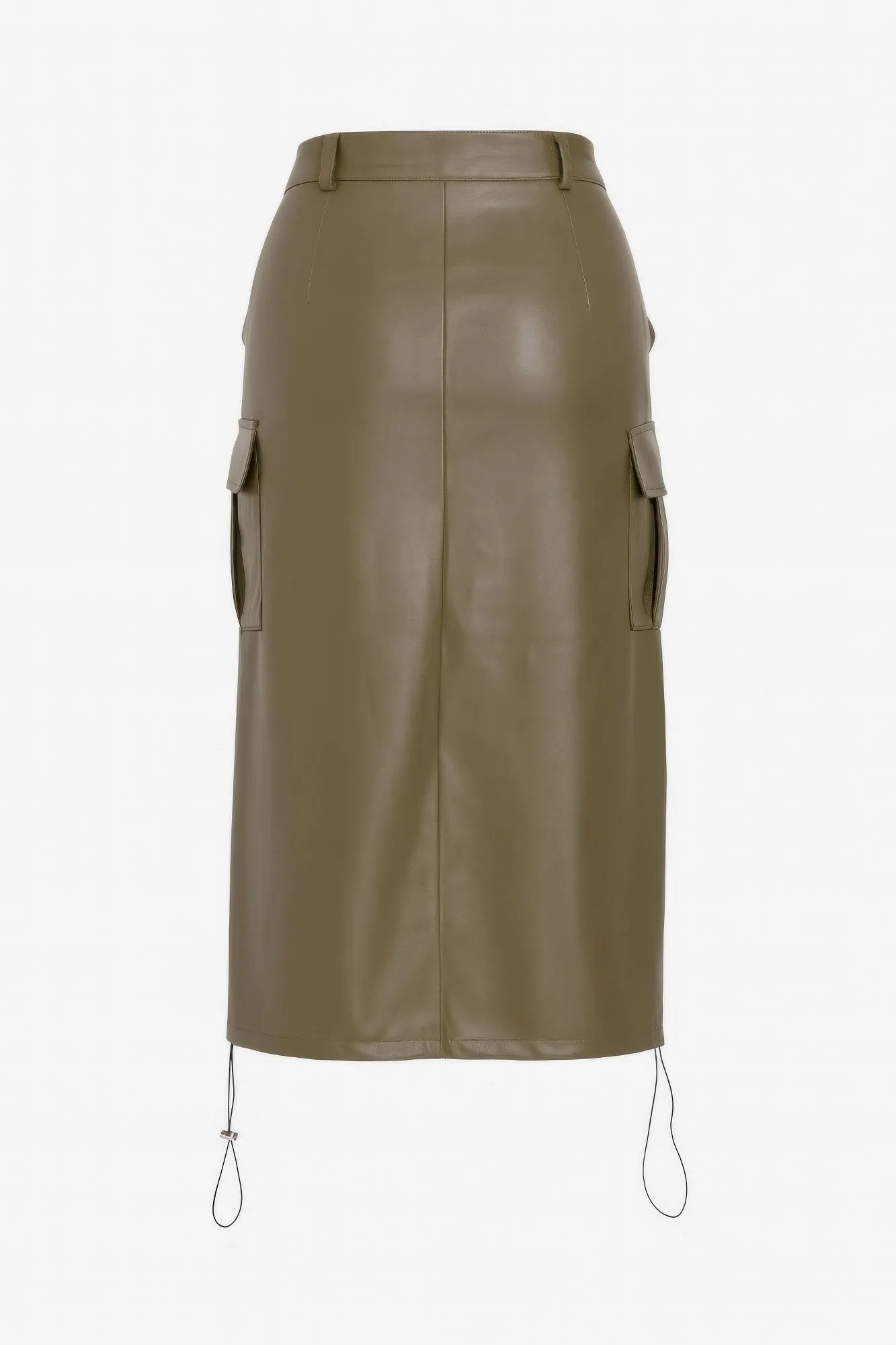 Pu Side Pockets Midi Skirt sold by Gigi Laurent product image thumbnail 4