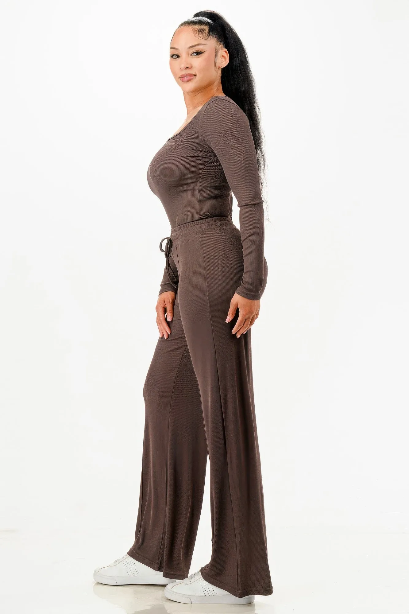 Long Sleeve Ribbed Bodysuit And Pants Set sold by Gigi Laurent product image thumbnail 5