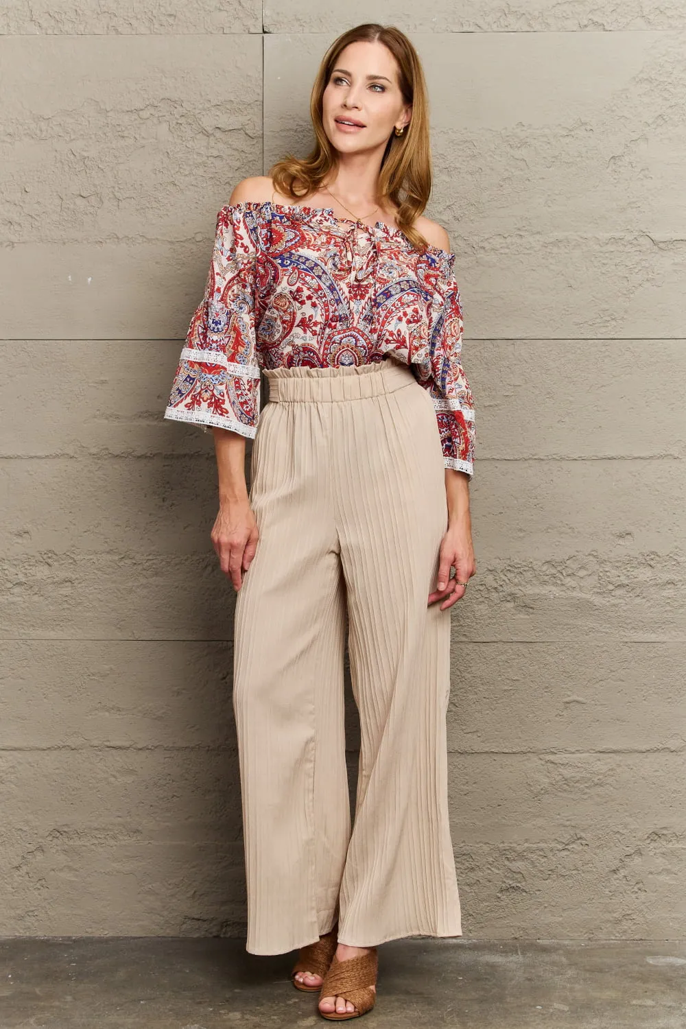 Perfee Off Shoulder Bohemian Style Blouse sold by Gigi Laurent product image thumbnail 4