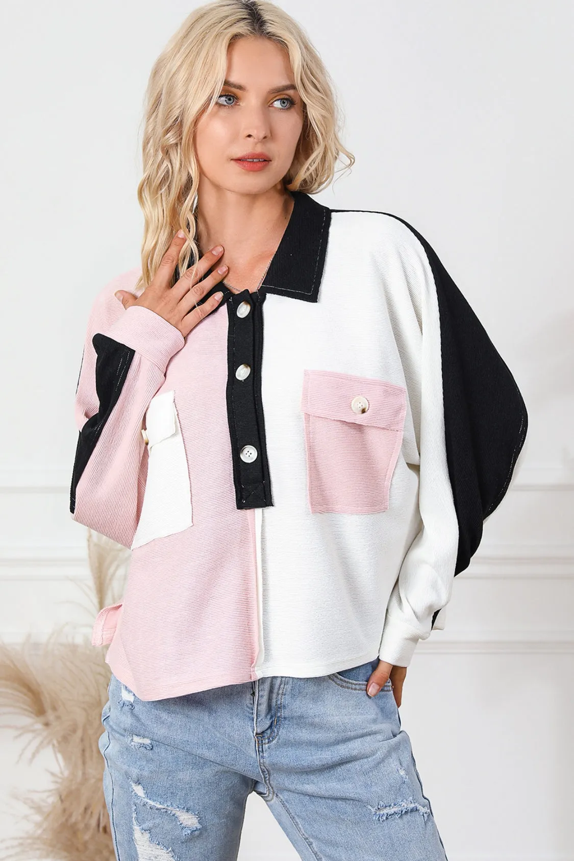 Multicolor Button-Down Long Sleeve Blouse sold by Gigi Laurent product image thumbnail 2