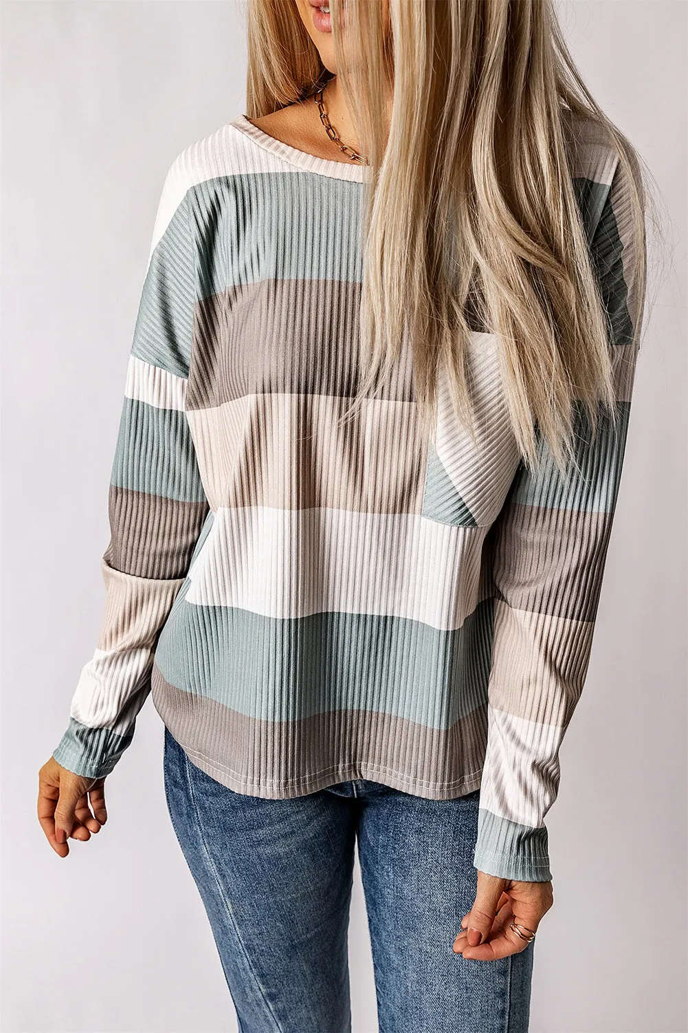Wide Stripe Top with Pocket sold by Gigi Laurent product image thumbnail 5