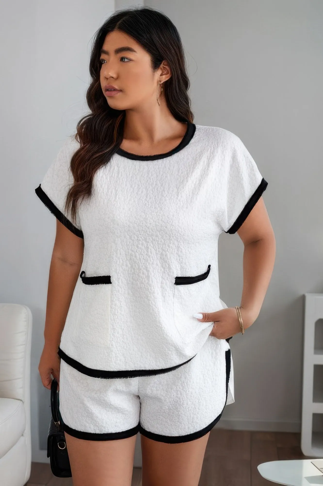 Plus Size Two Pieces Pocket Elastic Waist Sets sold by Gigi Laurent product image thumbnail 5