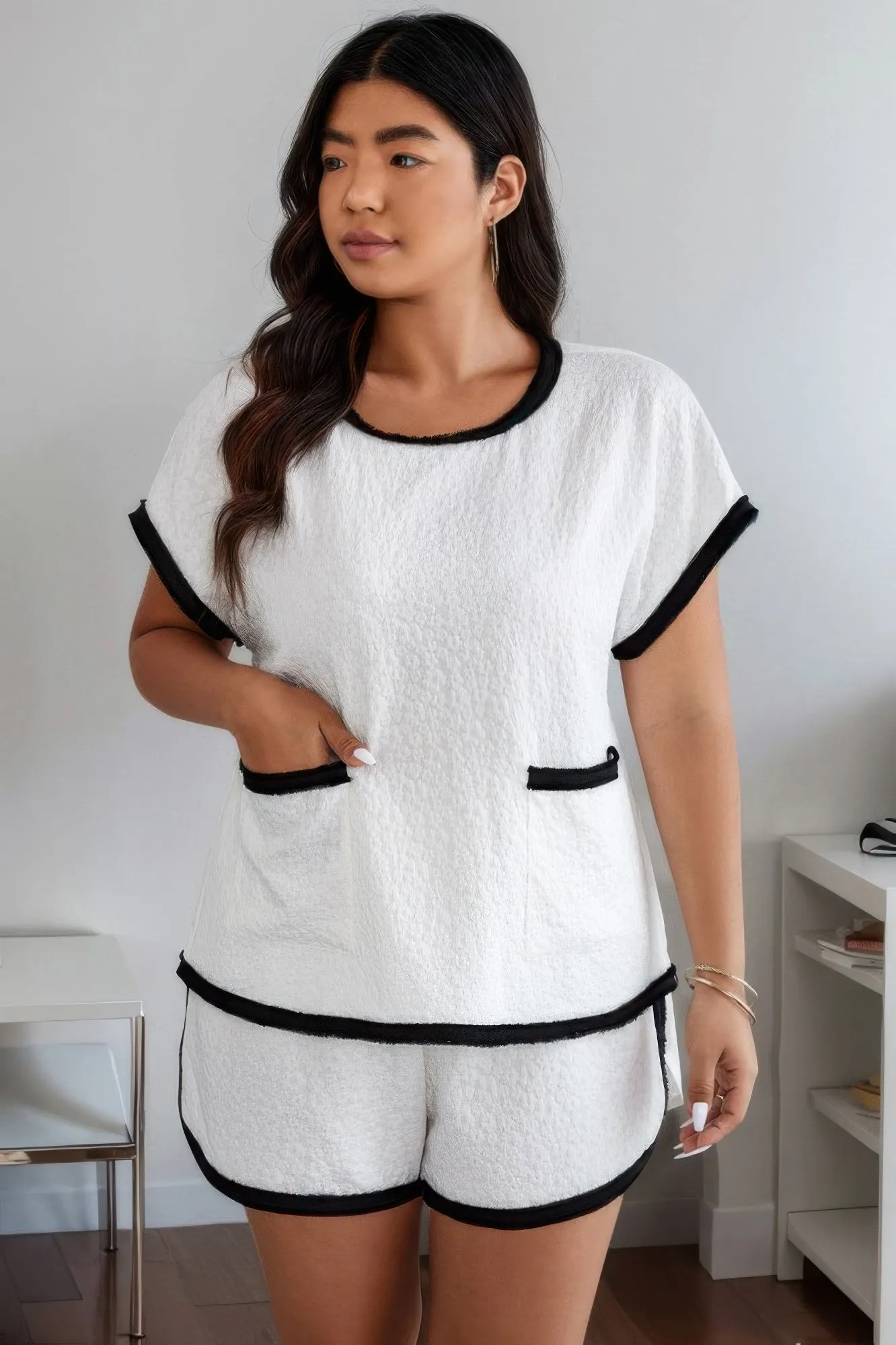 Plus Size Two Pieces Pocket Elastic Waist Sets sold by Gigi Laurent product image thumbnail 3