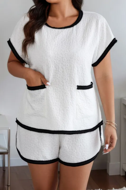 Plus Size Two Pieces Pocket Elastic Waist Sets sold by Gigi Laurent