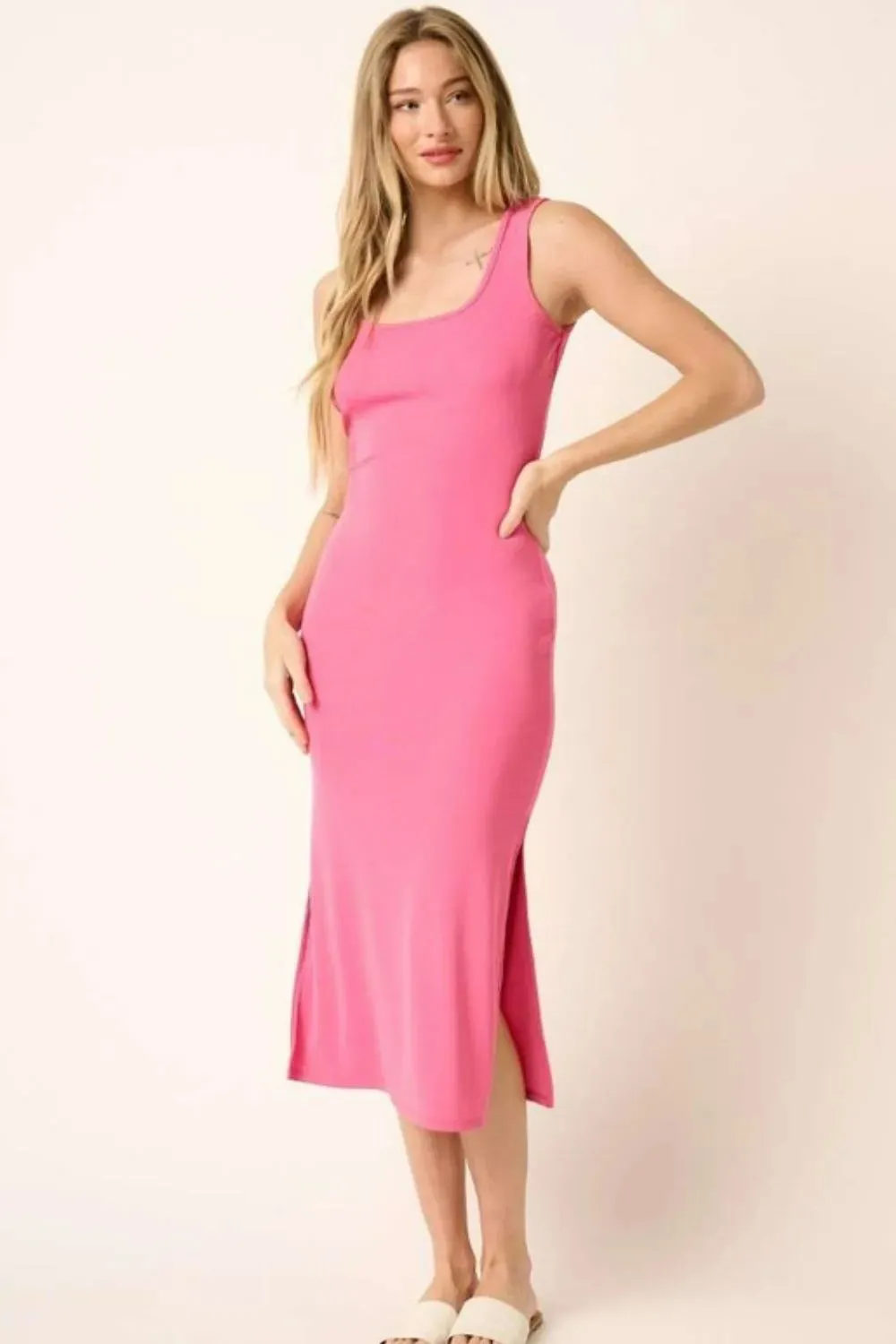 Mittoshop Side Slit Wide Strap Midi Tank Dress sold by Gigi Laurent product image thumbnail 3