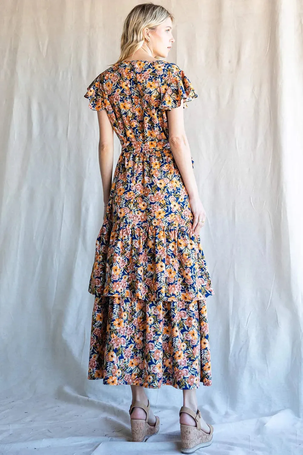 Cotton Bleu by Nu Label Floral Ruffled Midi Dress sold by Gigi Laurent product image thumbnail 2