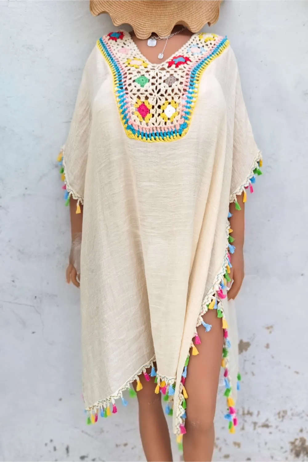 Tassel Detail Embroidery Dress sold by Gigi Laurent