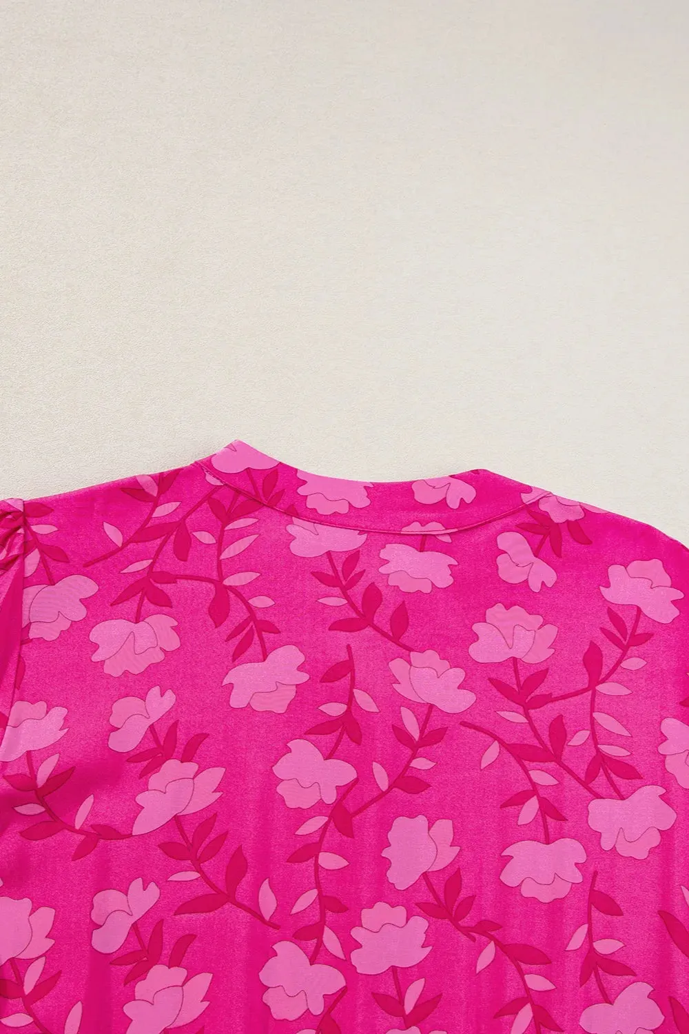 Drawstring Printed Short Sleeve Midi Dress sold by Gigi Laurent product image thumbnail 4