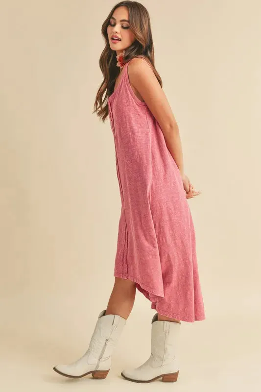 Aemi + Co High-Low Hem Scoop Neck Midi Tank Dress sold by Gigi Laurent product image thumbnail 3