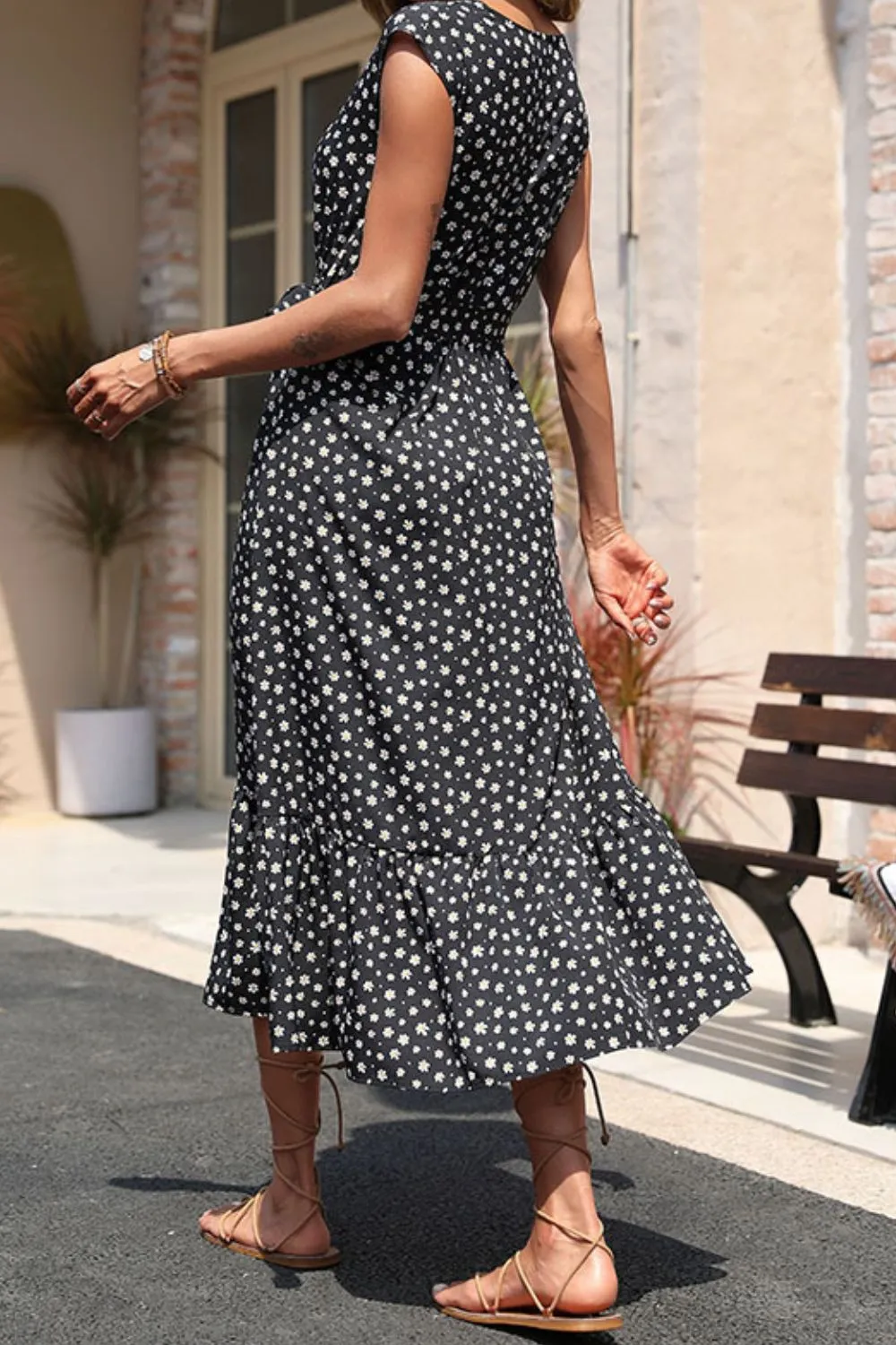 Perfee Floral Tie-Waist Ruffle Hem Dress sold by Gigi Laurent product image thumbnail 2