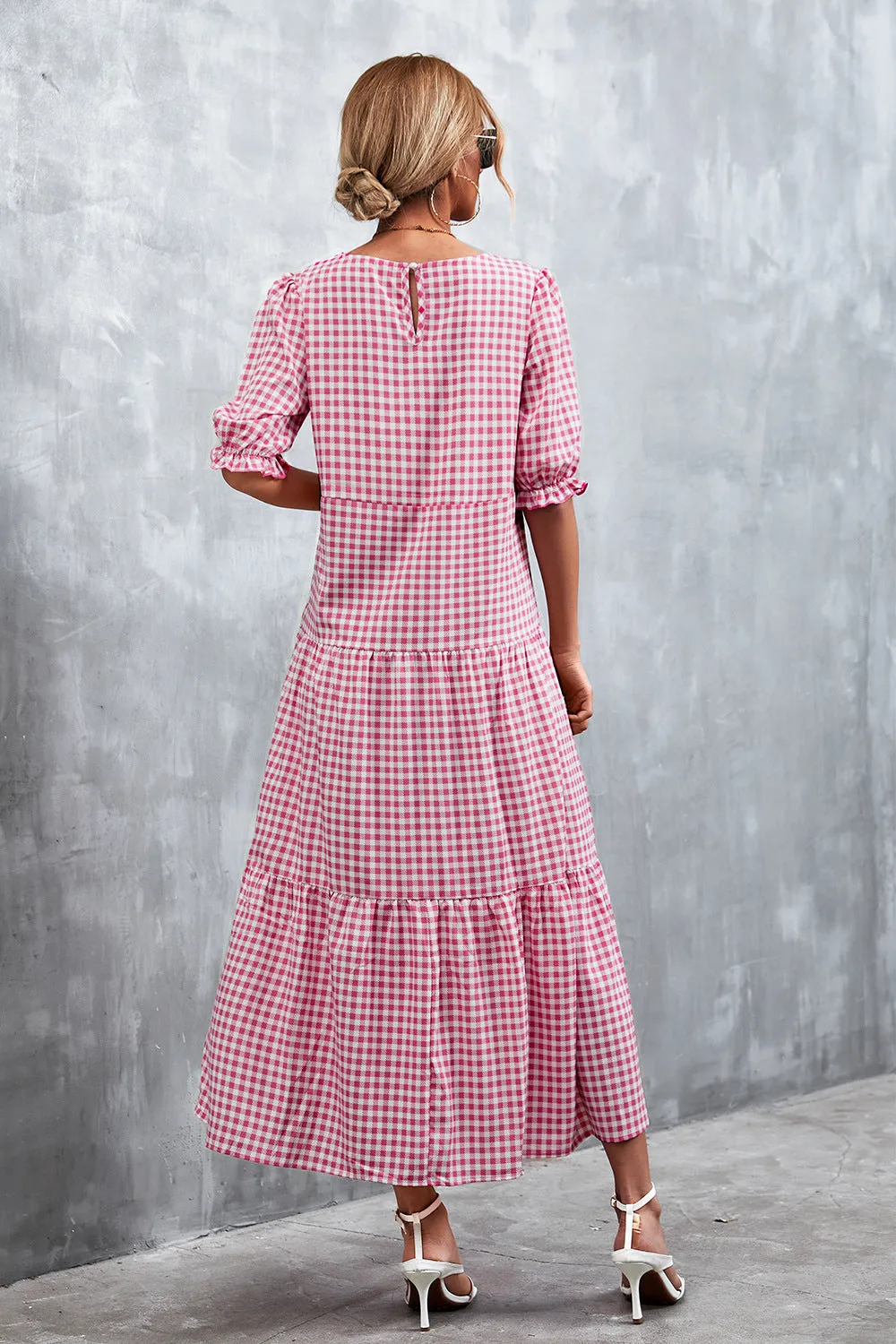 Printed Flounce Sleeve Tiered Dress sold by Gigi Laurent product image thumbnail 2