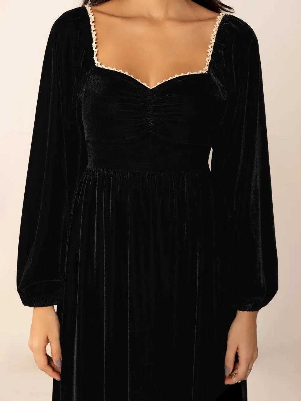 Sweetheart Neck Long Sleeve Midi Dress sold by Gigi Laurent product image thumbnail 4