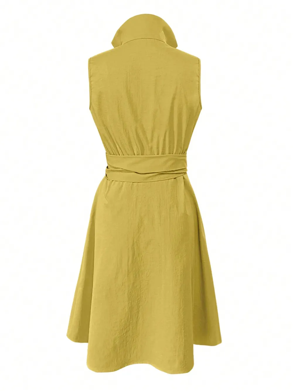 Tie Waist Sleeveless Midi Dress with Pockets sold by Gigi Laurent product image thumbnail 2