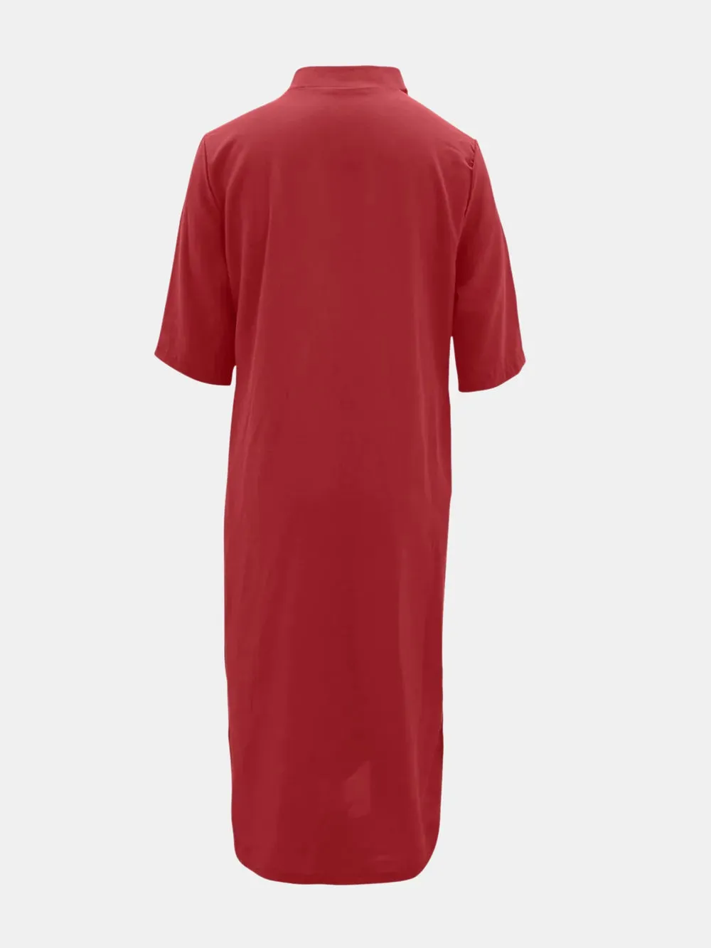 Full Size Notched Half Sleeve Midi Dress sold by Gigi Laurent product image thumbnail 3