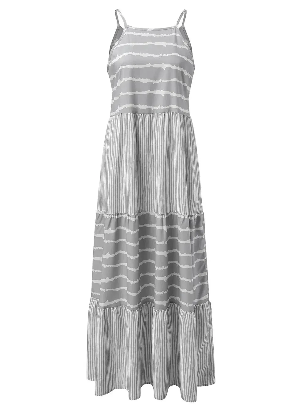 Tiered Striped Sleeveless Cami Dress sold by Gigi Laurent product image thumbnail 3