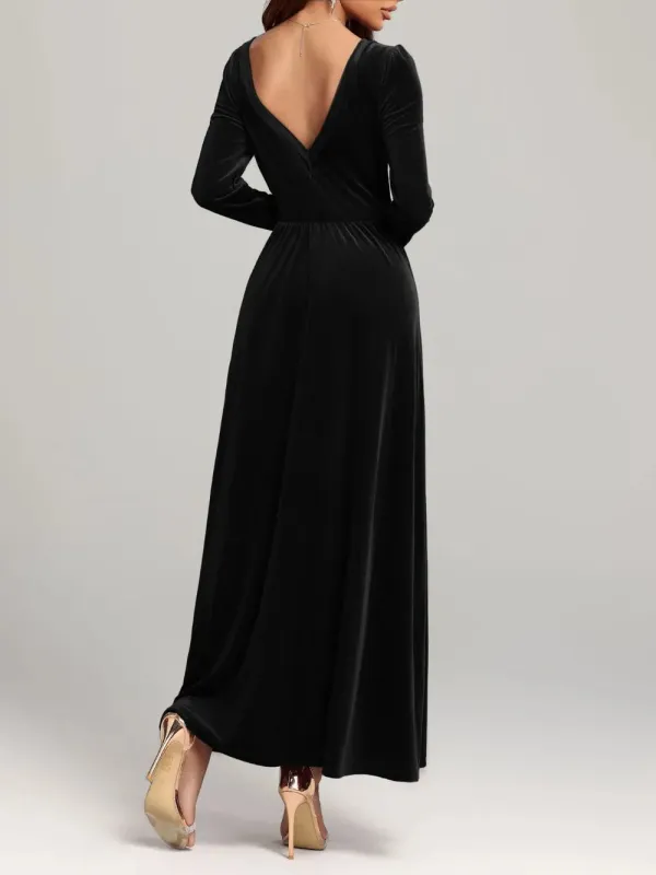 Velvet Square Neck Long Sleeve Dress sold by Gigi Laurent