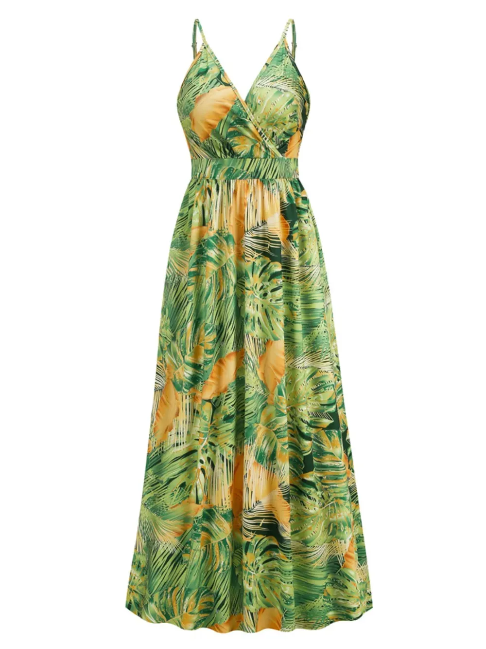 Printed Surplice Spaghetti Strap Dress sold by Gigi Laurent product image thumbnail 4