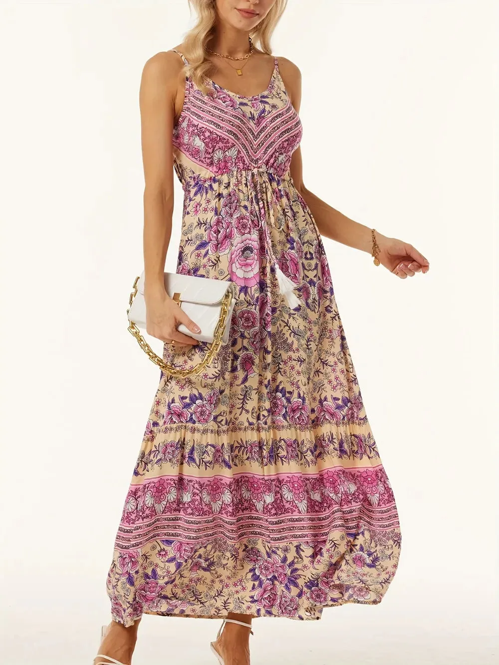 Printed Scoop Neck Midi Cami Dress sold by Gigi Laurent product image thumbnail 5