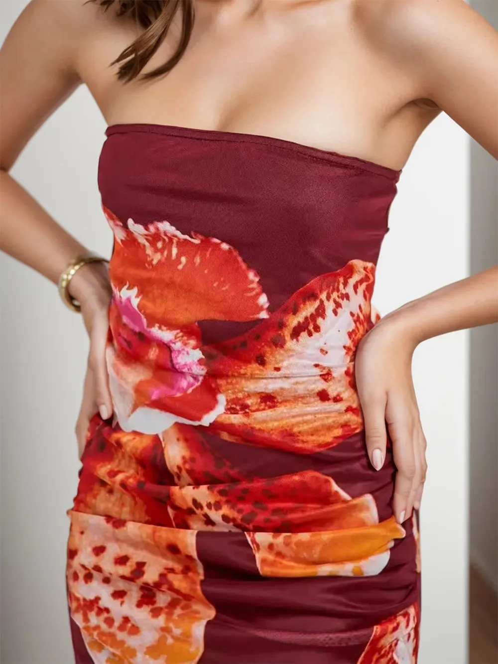 Printed Tube Sleeveless Maxi Dress sold by Gigi Laurent product image thumbnail 3