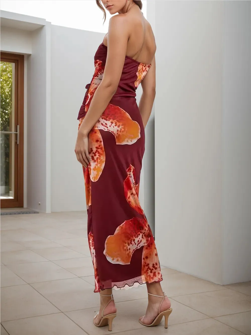 Printed Tube Sleeveless Maxi Dress sold by Gigi Laurent product image thumbnail 2
