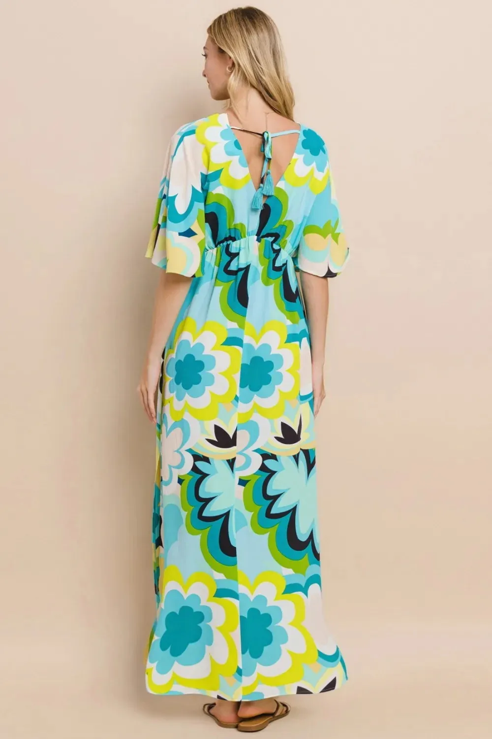 ODDI Floral Printed Slit Maxi Dress sold by Gigi Laurent product image thumbnail 2