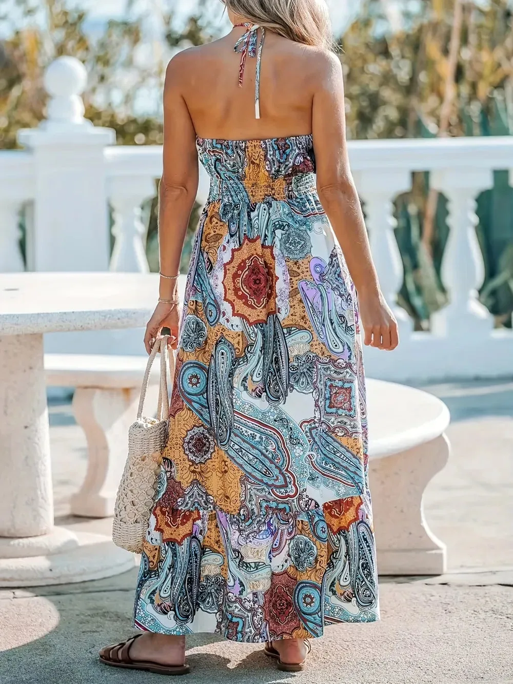 Printed Halter Neck Maxi Dress sold by Gigi Laurent product image thumbnail 2