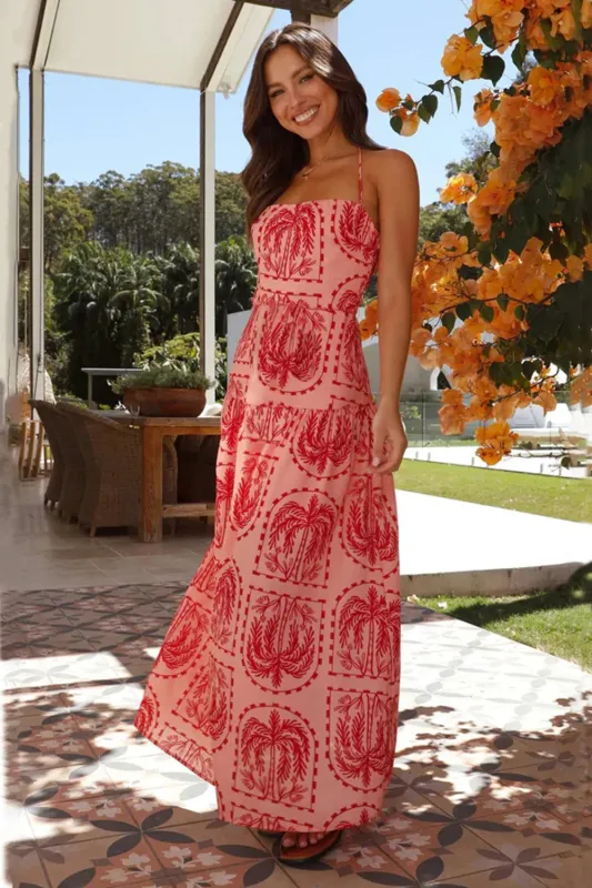 Printed Halter Neck Maxi Dress sold by Gigi Laurent