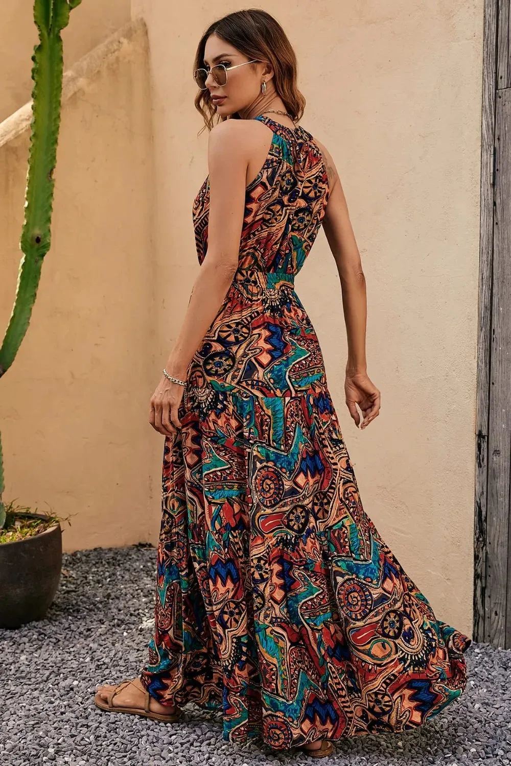 Tied Floral Sleeveless Dress sold by Gigi Laurent product image thumbnail 2