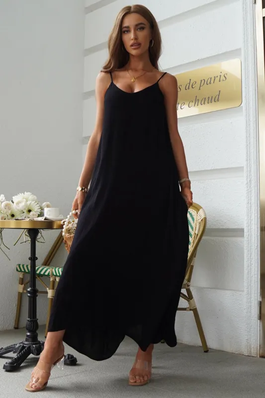 Devine Spaghetti Strap Maxi Dress sold by Gigi Laurent