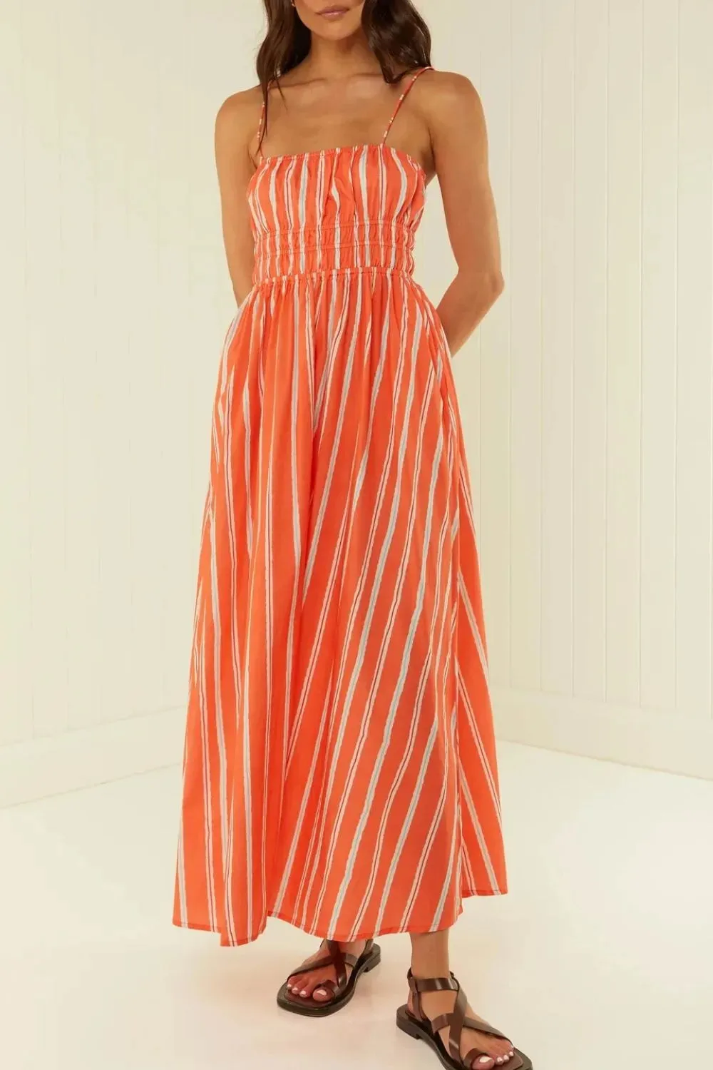 Striped Square Neck Cami Dress sold by Gigi Laurent