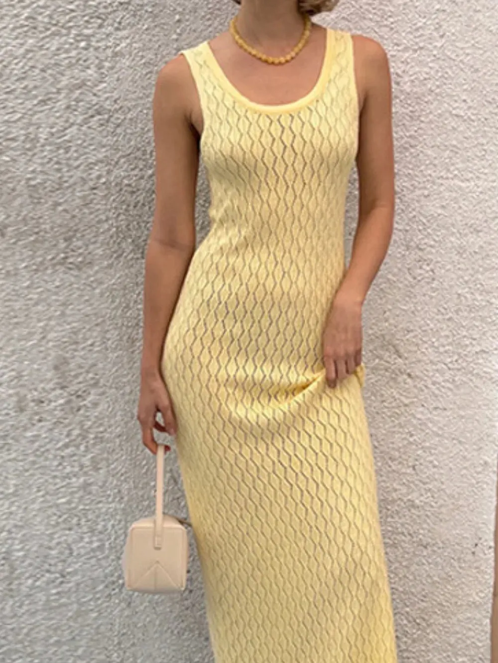 Openwork Sleeveless Maxi Dress sold by Gigi Laurent product image thumbnail 3