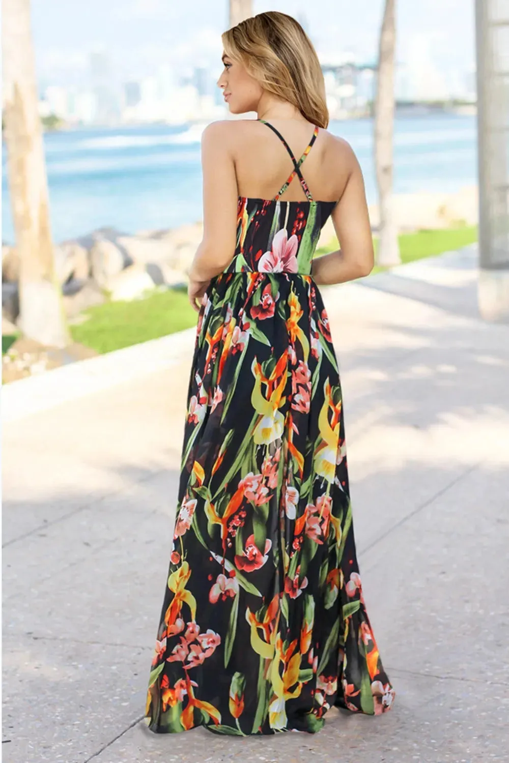 Crisscross Printed Surplice Cami Dress sold by Gigi Laurent product image thumbnail 5