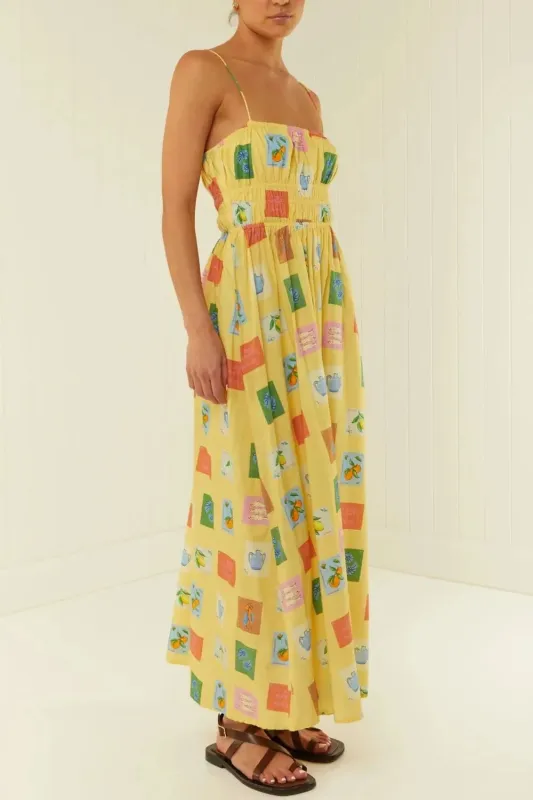 Printed Square Neck Maxi Cami Dress sold by Gigi Laurent