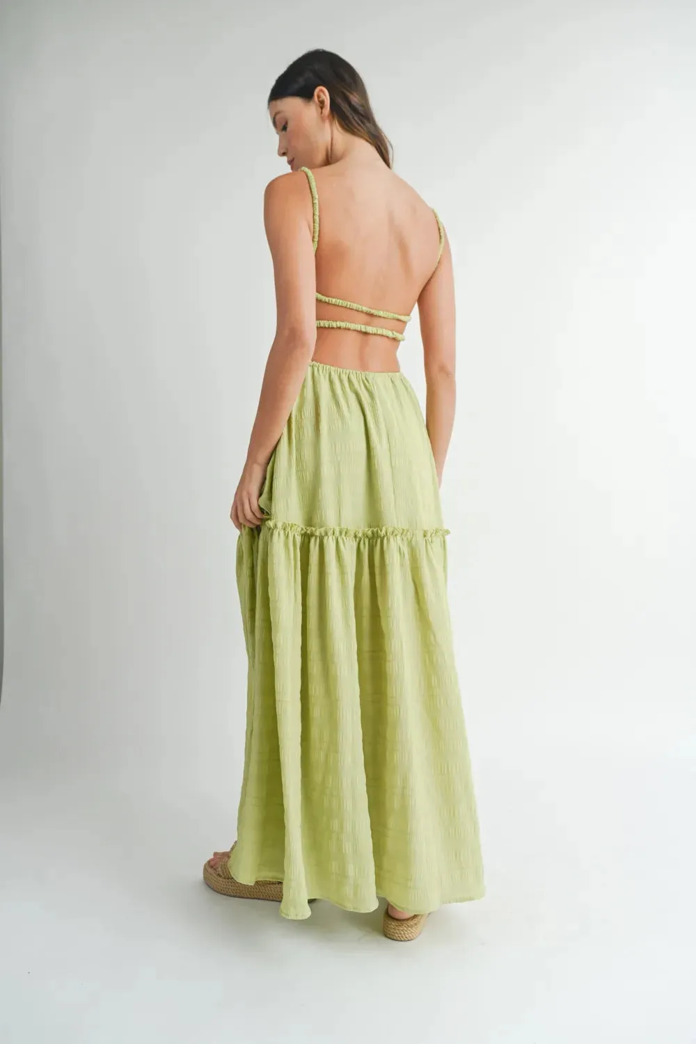 MABLE Cutout Waist Backless Maxi Dress sold by Gigi Laurent product image thumbnail 2