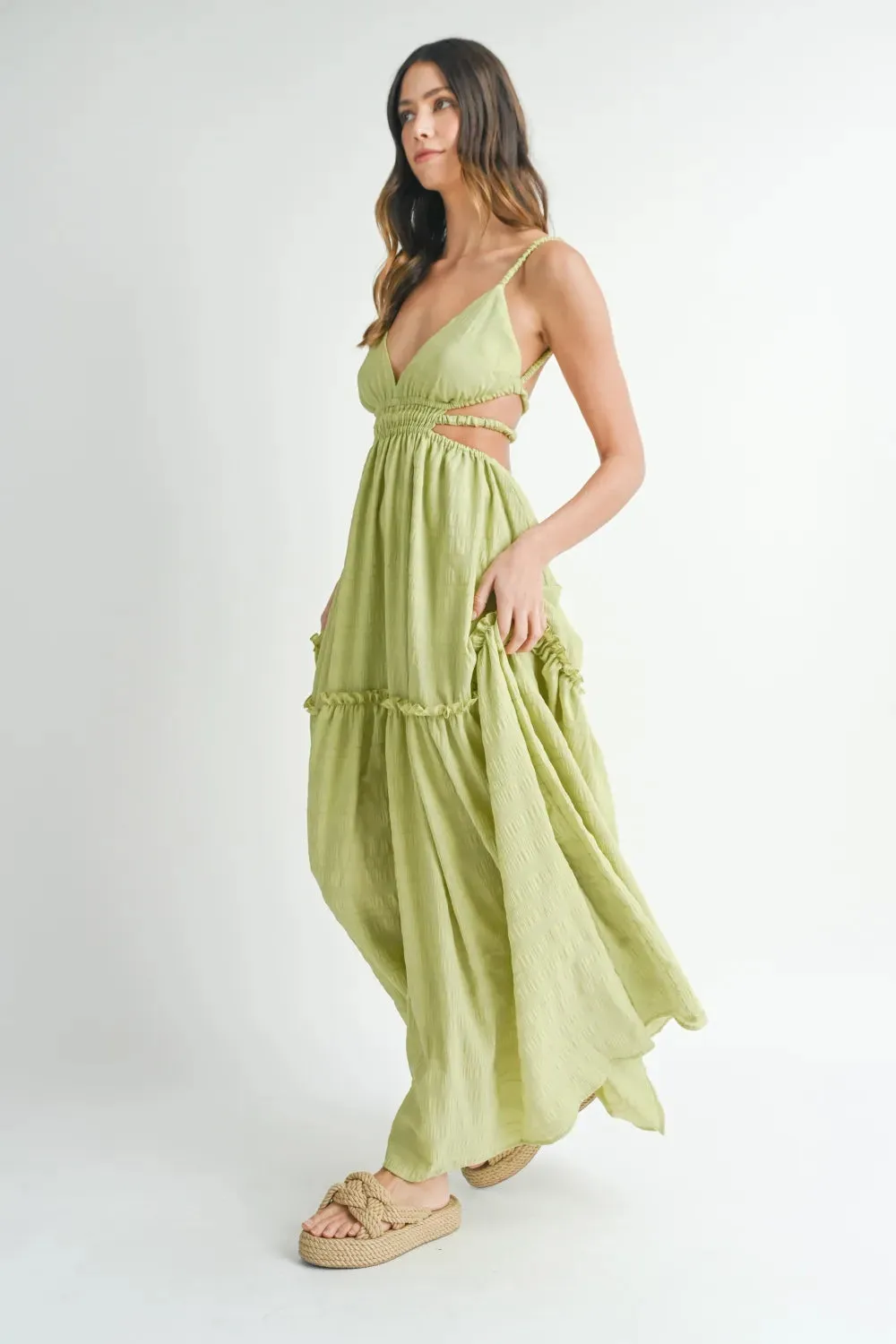 MABLE Cutout Waist Backless Maxi Dress sold by Gigi Laurent product image thumbnail 3
