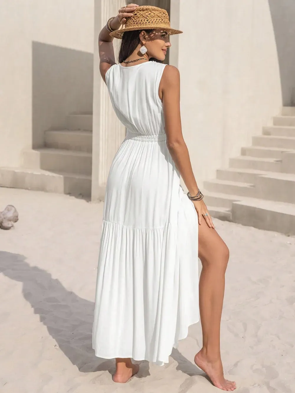 Slit V-Neck Sleeveless Dress sold by Gigi Laurent product image thumbnail 2