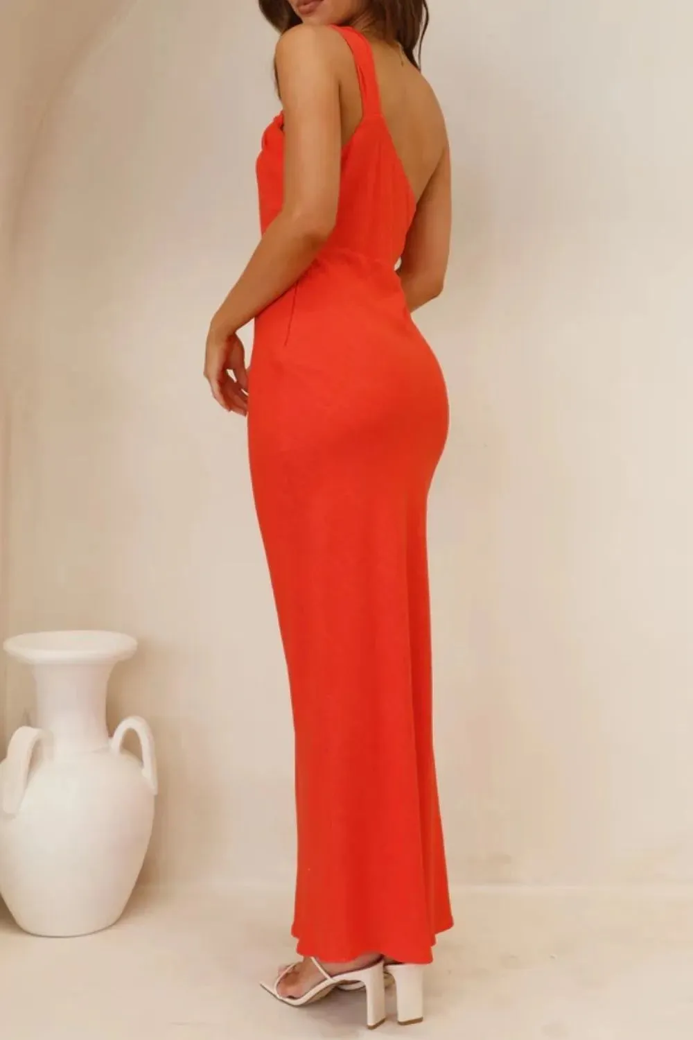 Ruched Single Shoulder Maxi Dress sold by Gigi Laurent product image thumbnail 3