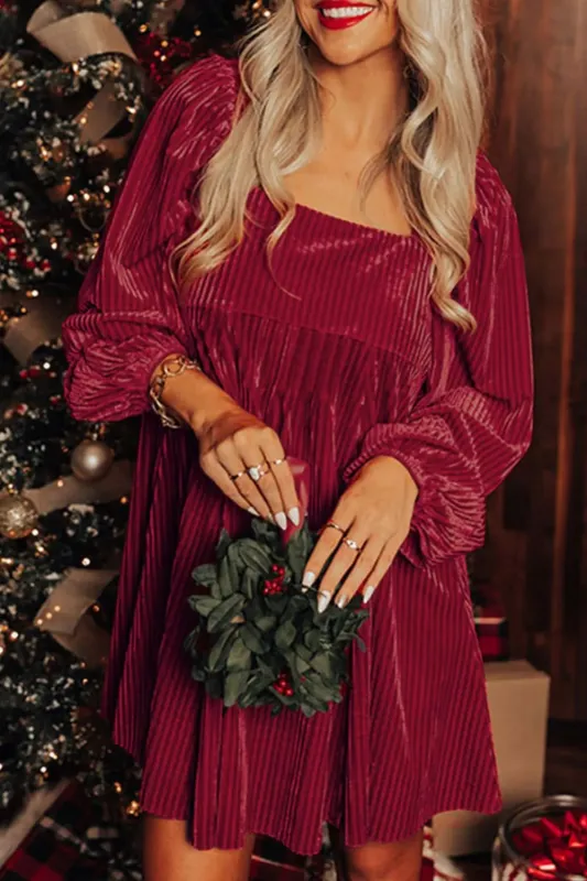 Square Neck Long Sleeve Mini Dress sold by Gigi Laurent