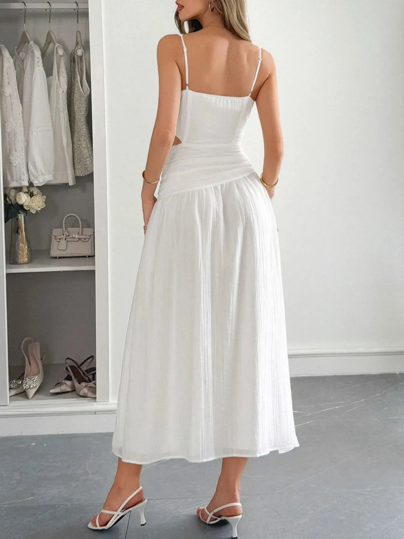 Cutout V-Neck Sleeveless Midi Dress sold by Gigi Laurent product image thumbnail 3