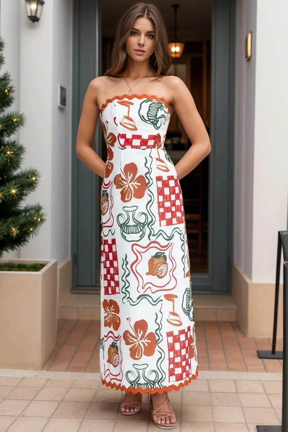 Printed Tube Maxi Dress sold by Gigi Laurent product image thumbnail 3