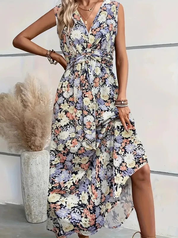 Floral Sleeveless Midi Dress sold by Gigi Laurent