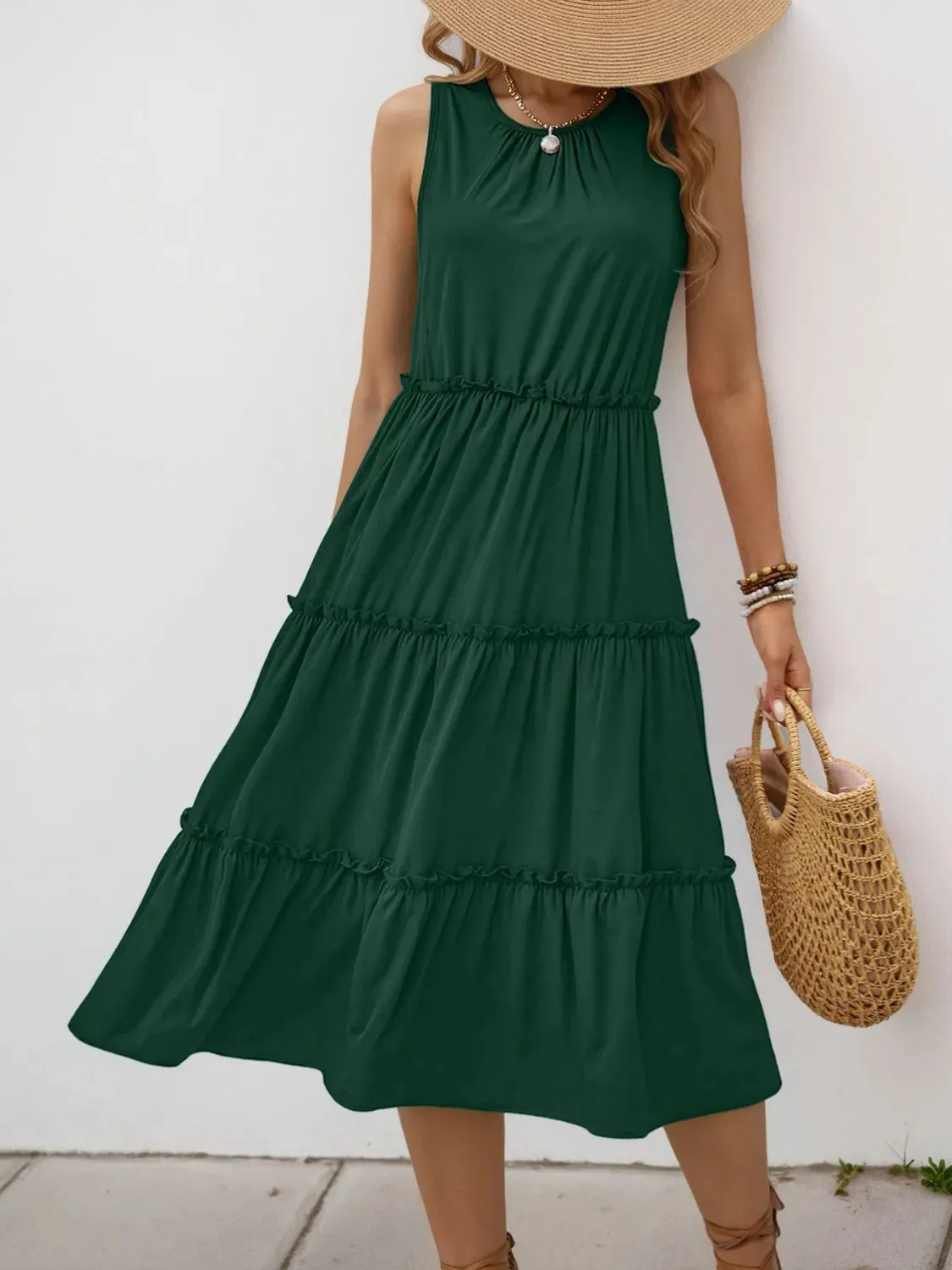 Frill Tiered Midi Dress sold by Gigi Laurent product image thumbnail 2