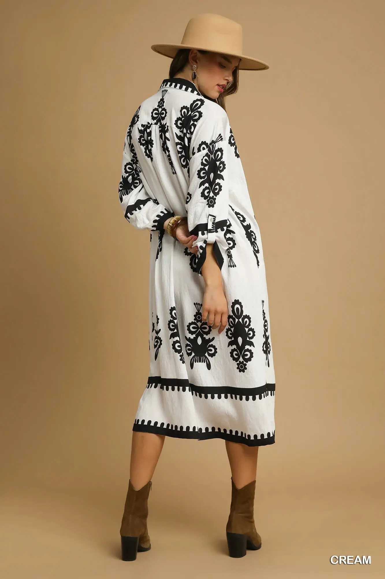 Umgee Abstract Print Midi Dress sold by Gigi Laurent product image thumbnail 3